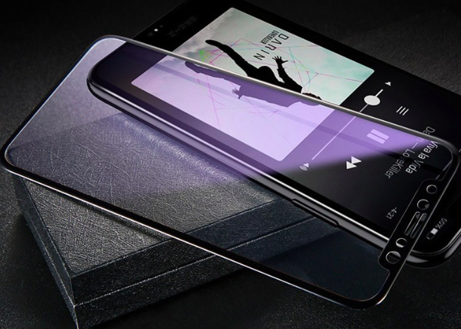 Защитное стекло Baseus Silk-screen 3D Anti-bluelight 0.2mm для iPhone X Черное - Изображение 59571
