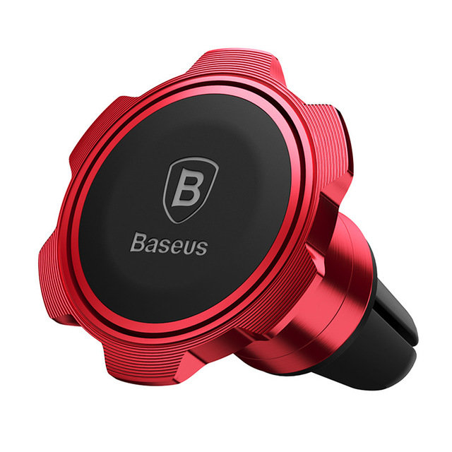Автомобильный держатель для телефона Baseus Gyro Magnet Air Vent Car Mount Красный - Изображение 59625