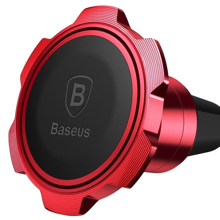 Автомобильный держатель для телефона Baseus Gyro Magnet Air Vent Car Mount Красный - Изображение 59629