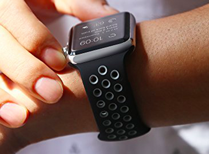 Ремешок спортивный Dot Style для Apple Watch 42mm Черно-Серый - Изображение 59697