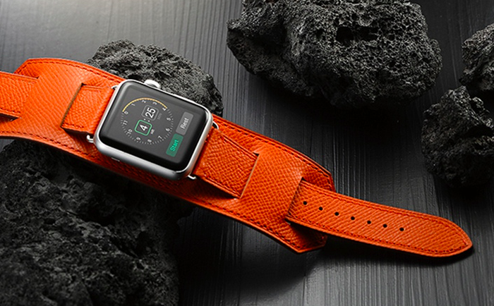 Ремешок кожаный HM Style Cuff для Apple Watch 2 / 1 (42mm) Оранжевый - Изображение 59829