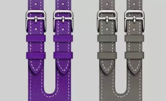 Ремешок кожаный HM Style Double Buckle для Apple Watch 38mm Purple - Изображение 59725