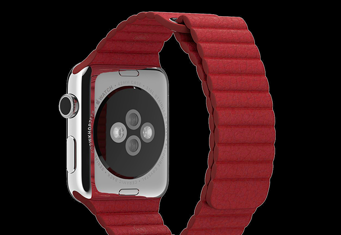 Ремешок кожаный для Apple Watch 2 / 1 (38мм) Красный - Изображение 59743