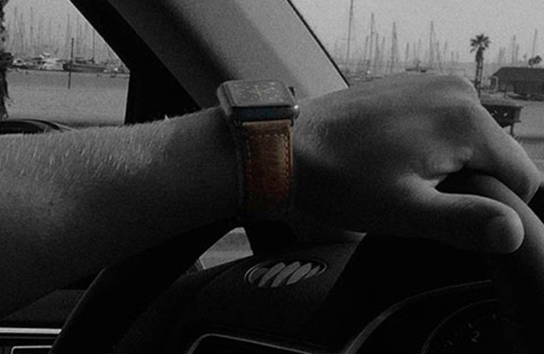 Ремешок кожаный Mad Strap для Apple Watch 2 / 1 (42mm) Серебряная застежка