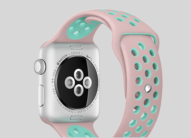 Ремешок спортивный Dot Style для Apple Watch 38mm Розово-Бирюзовый - Изображение 59793
