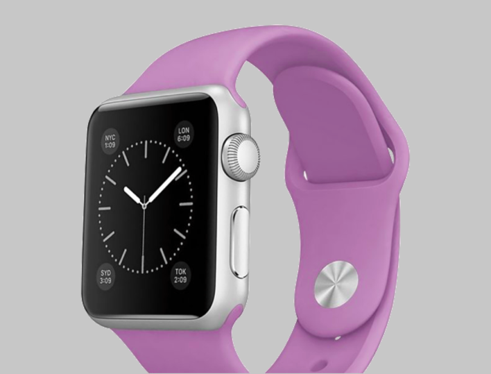 Ремешок силиконовый Special Case для Apple Watch 2 / 1 (38мм) Фиолетовый S/M/L