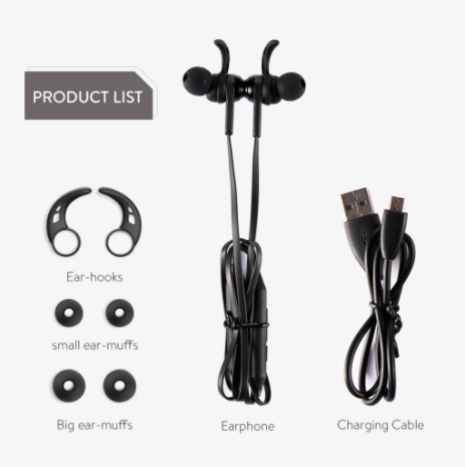 Беспроводные вакуумные Bluetooth наушники для спорта с микрофоном Baseus Encok S06 - Черные - Изображение 9477