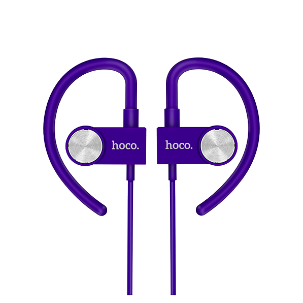 Беспроводные вакуумные Bluetooth наушники для спорта с микрофоном HOCO ES5 Фиолетовые - Изображение 9655