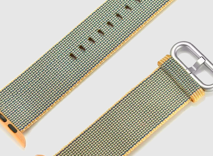 Ремешок нейлоновый Special Nylon для Apple Watch 2 / 1 (42мм) Золотистый/Кобальт - Изображение 59951