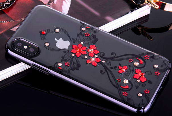 Чехол накладка Swarovski Kingxbar Phoenix Series для iPhone X Черный - Изображение 59983