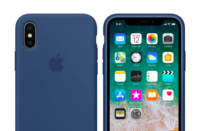 Силиконовый чехол Apple Silicone Case для iPhone X Синий - Изображение 60003