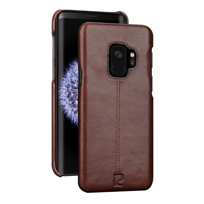 Чехол накладка Pierre Cardin Premium для Samsung Galaxy S9 Темно-коричневый - Изображение 60109