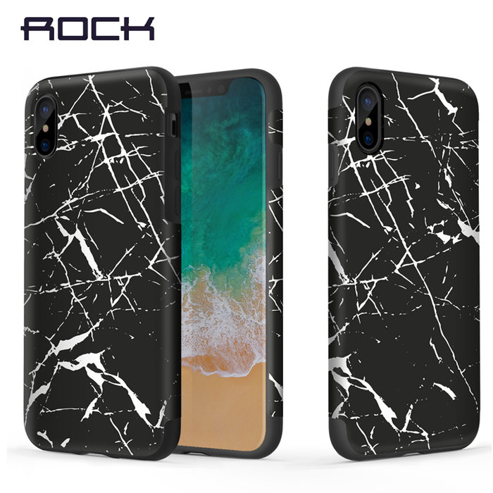 Чехол накладка Rock Origin для iPhone X Stone Черный - Изображение 60129