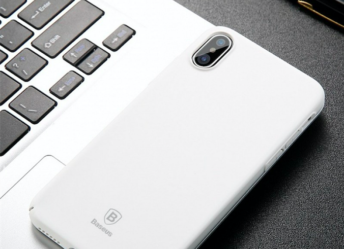 Чехол накладка Baseus Thin Case для iPhone X Белый - Изображение 60225