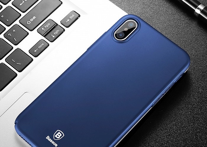 Чехол накладка Baseus Thin Case для iPhone X Синий - Изображение 60229