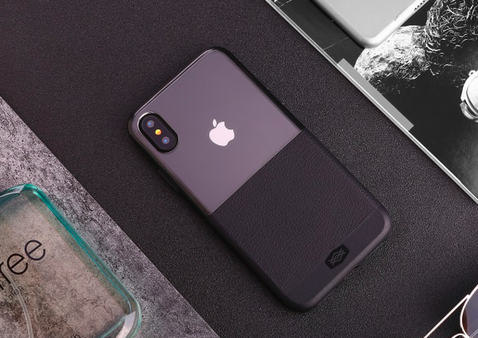 Кожаный чехол накладка X-Doria Dash Case для iPhone X Черный