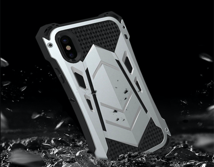 Противоударный чехол R-Just Armor для iPhone X Серебро