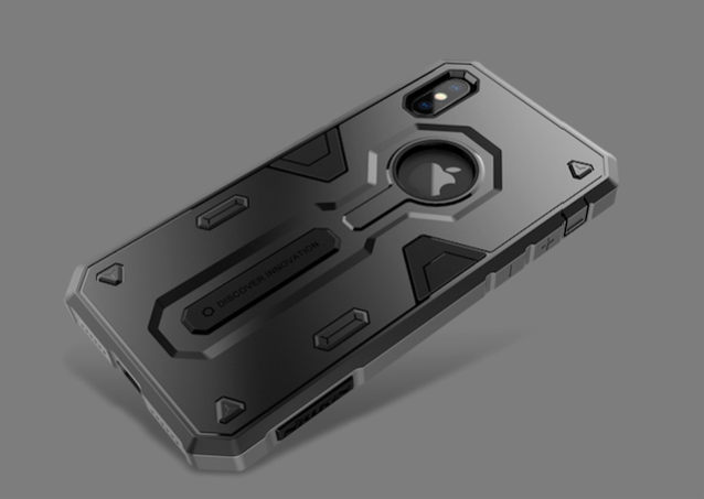 Противоударный чехол накладка Nillkin Defender 2 для iPhone X Черный - Изображение 60263