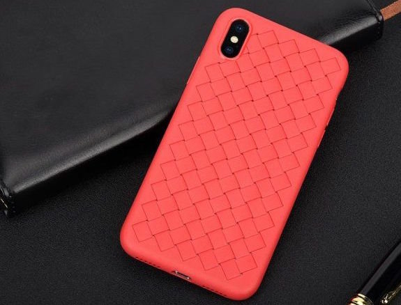 Чехол накладка Baseus BV Weaving Case для iPhone X Красный - Изображение 60285
