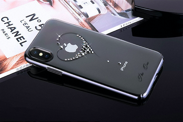 Чехол накладка Swarovski Kingxbar Wish Series для iPhone X Черный - Изображение 60297