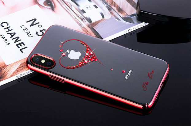 Чехол накладка Swarovski Kingxbar Wish Series для iPhone X Красный