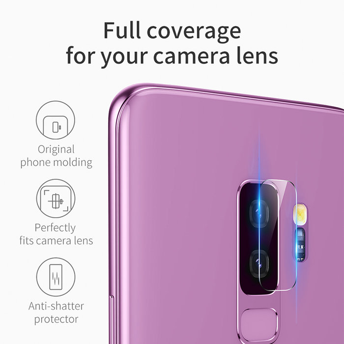 Защитное стекло для камеры Baseus 0,15 мм для Samsung Galaxy S9 Прозрачное - Изображение 60411