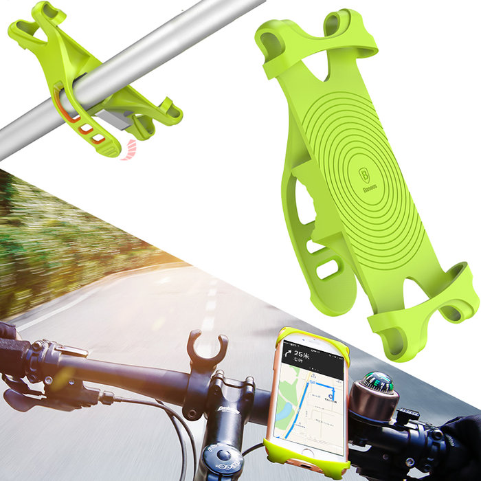 Крепление-держатель для телефона на велосипед Baseus Miracle Bicycle Зеленый - Изображение 60623
