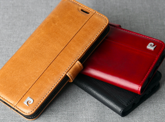 Кожаный чехол книжка Pierre Cardin для Samsung Galaxy S9 Plus Коричневый - Изображение 60423