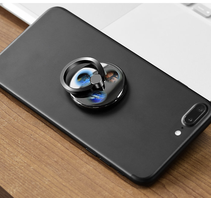 Кольцо-держатель для телефона Hoco Gyros Finger Holder Серебро - Изображение 60665