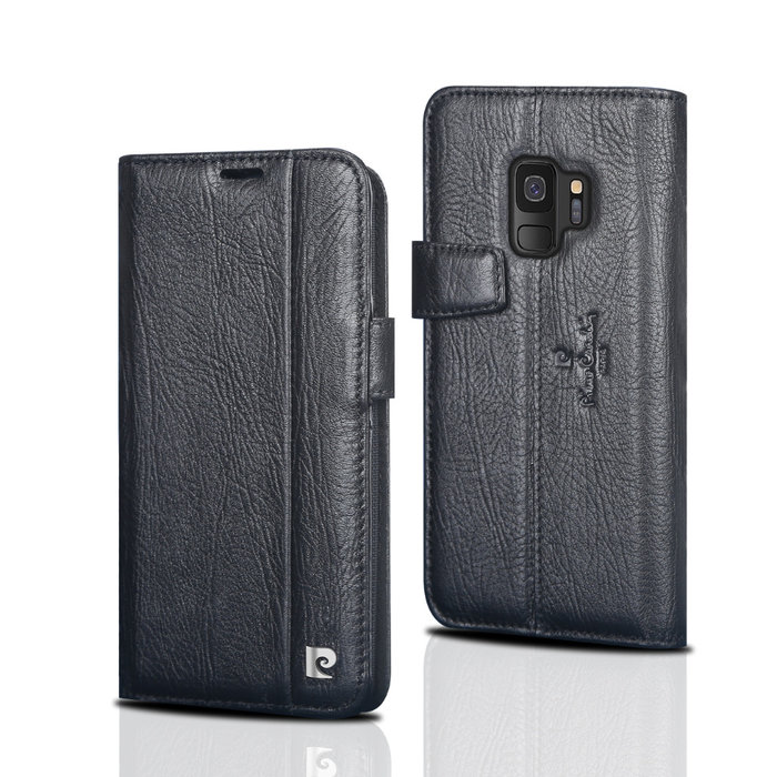 Кожаный чехол книжка Pierre Cardin для Samsung Galaxy S9 Черный - Изображение 60463