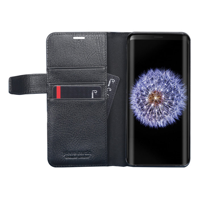 Кожаный чехол книжка Pierre Cardin для Samsung Galaxy S9 Черный - Изображение 60465