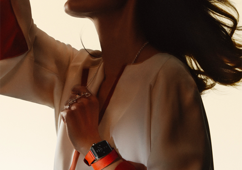 Ремешок кожаный HM Style Double Tour для Apple Watch 2 / 1 (38mm) Оранжевый