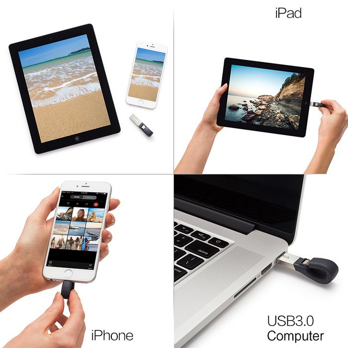 Флешка для телефона iPhone SanDisk iXpand Flash Drive USB Lightning 32GB Серебро - Изображение 60695
