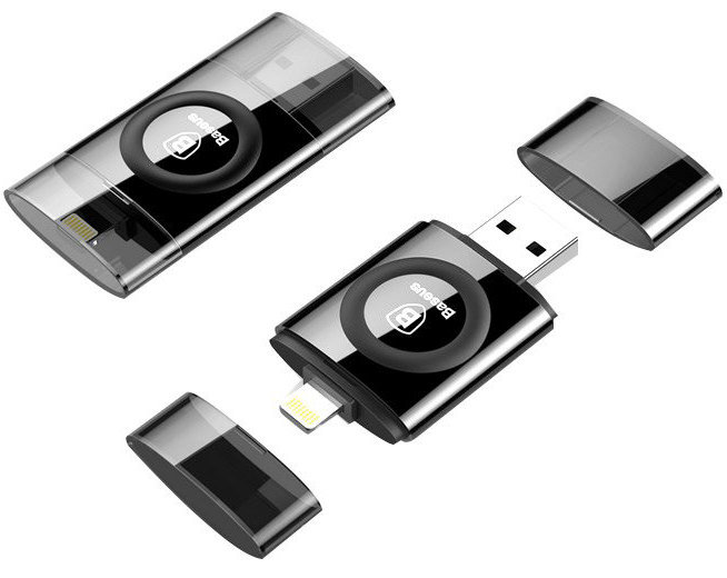 Флешка для телефона iPhone Baseus Obsidian X1 USB Lightning 64Gb Черная - Изображение 60713