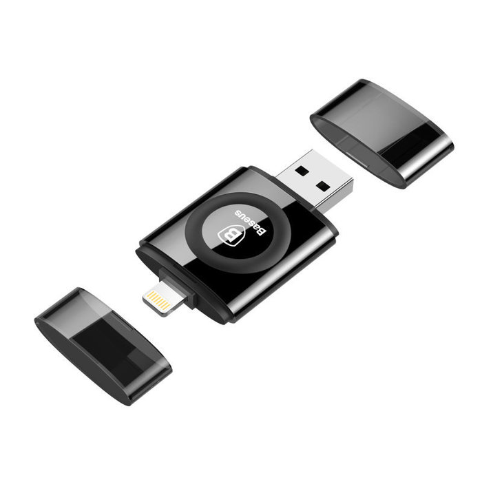Флешка для телефона iPhone Baseus Obsidian X1 USB Lightning 64Gb Черная - Изображение 60717