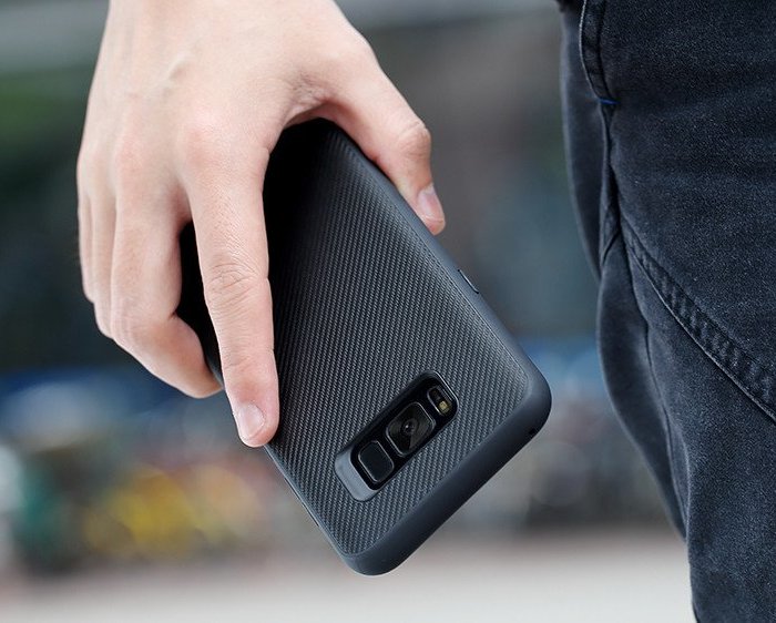 Силиконовый чехол накладка Rock Origin для Samsung Galaxy S8 Черный - Изображение 7069