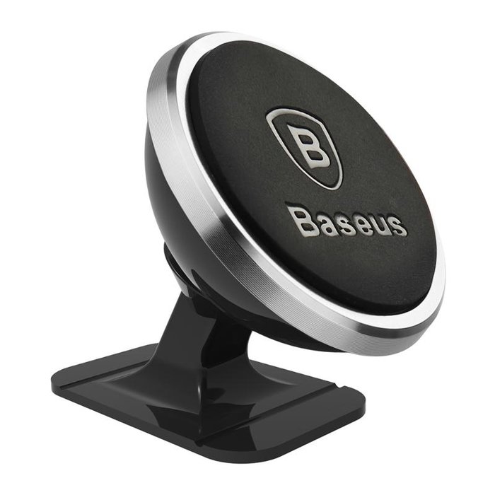 Автомобильный держатель для телефона Baseus Rotation Magnetic 360 Серебро - Изображение 61411