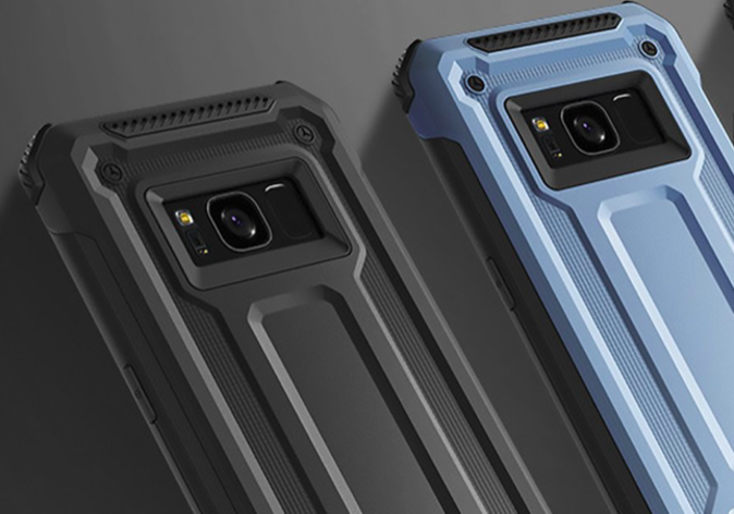 Противоударный чехол накладка VRS Design Terra Guard для Samsung Galaxy S8 Голубой