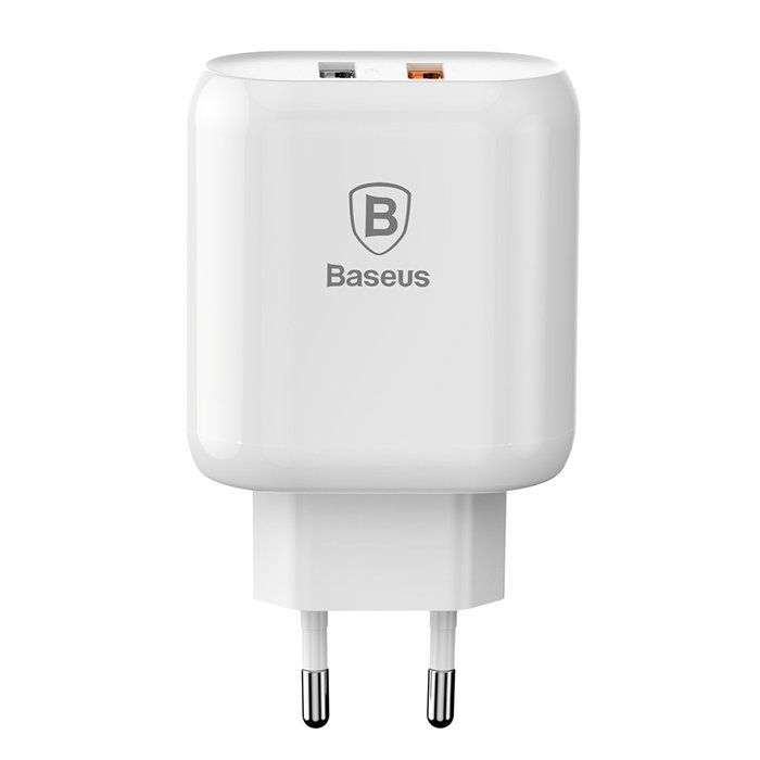 Зарядное устройство для телефона Baseus Bojure Series Dual-USB Белое - Изображение 61549