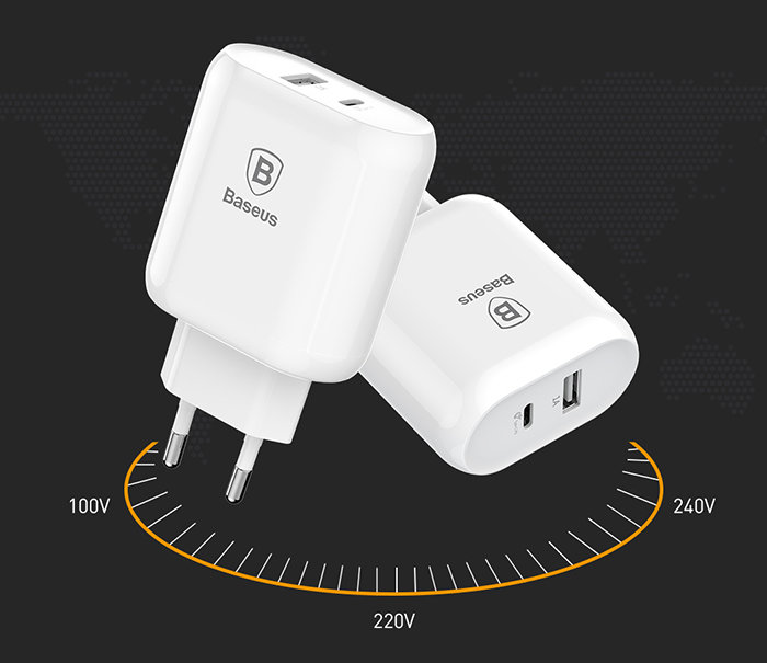 Зарядное устройство для телефона Baseus Bojure Series USB-Type-C Белое - Изображение 61625