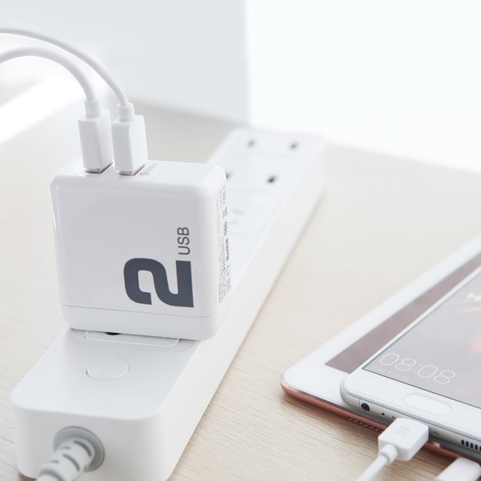 Зарядное устройство для телефона Rock T13 Dual-USB Quick Charge Чёрное - Изображение 61659