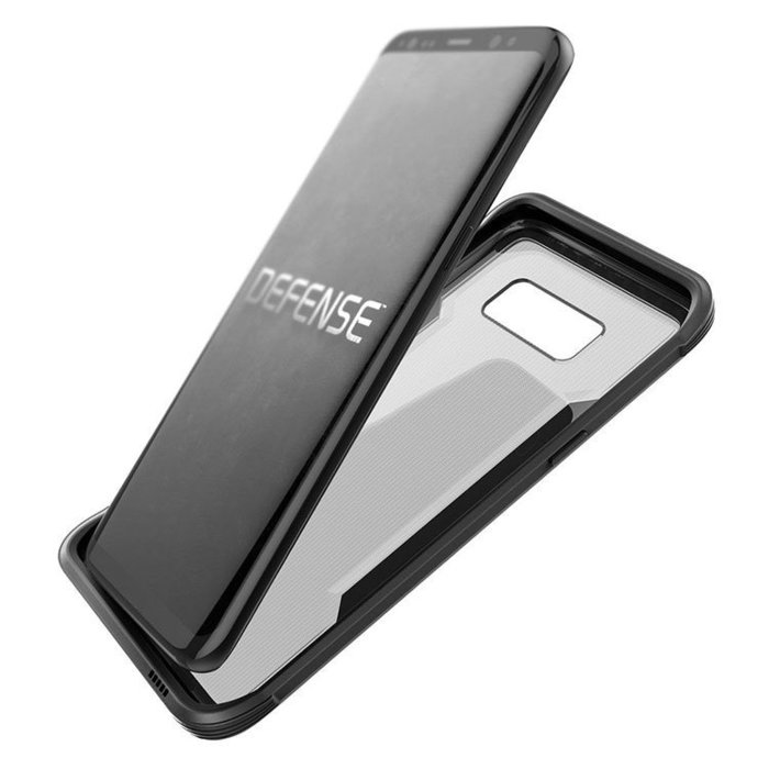 Противоударный чехол накладка X-Doria Defense Shield для Samsung Galaxy S8 Черный - Изображение 62089