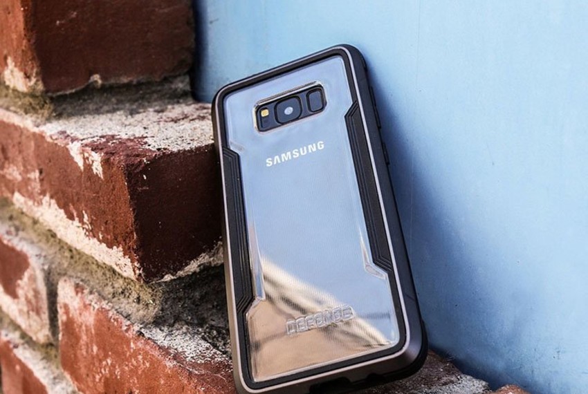 Противоударный чехол накладка X-Doria Defense Shield для Samsung Galaxy S8 Черный