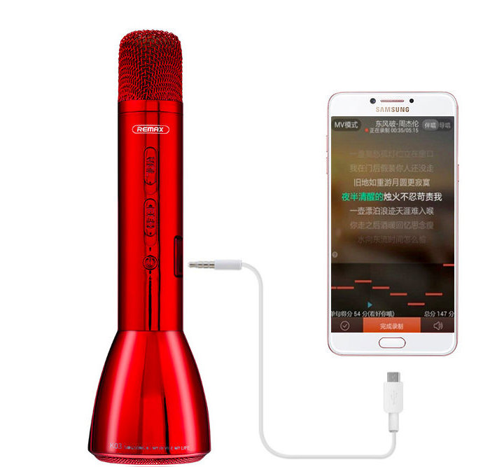 Портативная Bluetooth колонка Remax K03 Красная - Изображение 62243
