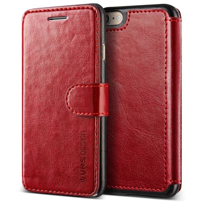 Чехол книжка VRS Design Layered Dandy Case для iPhone 8 Красный - Изображение 62726