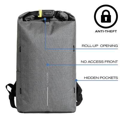 Рюкзак антивор для ноутбука Bobby XD Design Urban Lite Серый - Изображение 62782