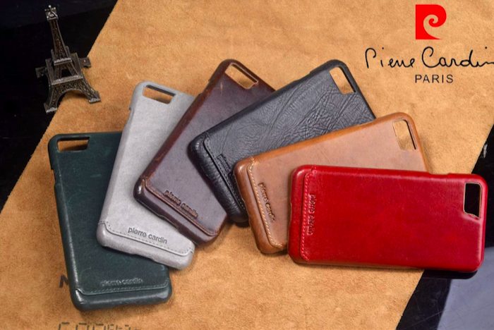 Кожаный чехол накладка Pierre Cardin для iPhone 8 Коричневый - Изображение 63637