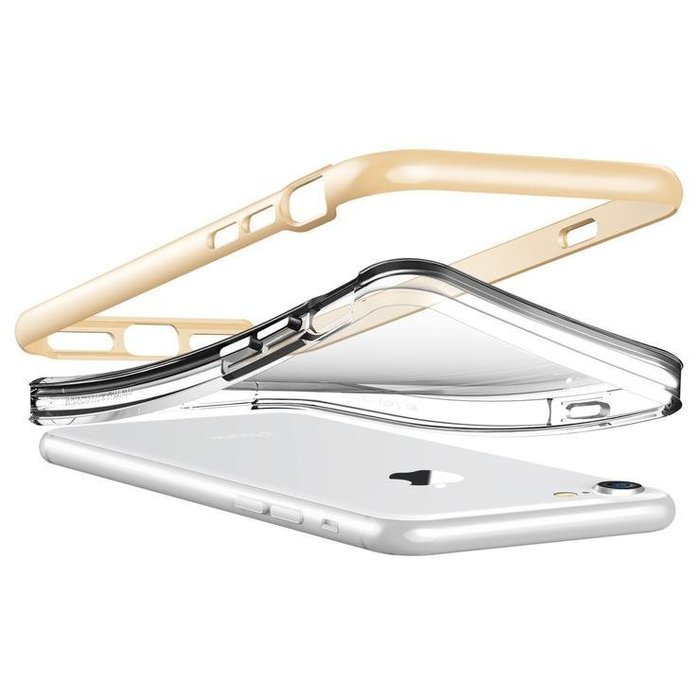 Прозрачный чехол накладка VRS Design Crystal Bumper для iPhone 8 Золото - Изображение 63643