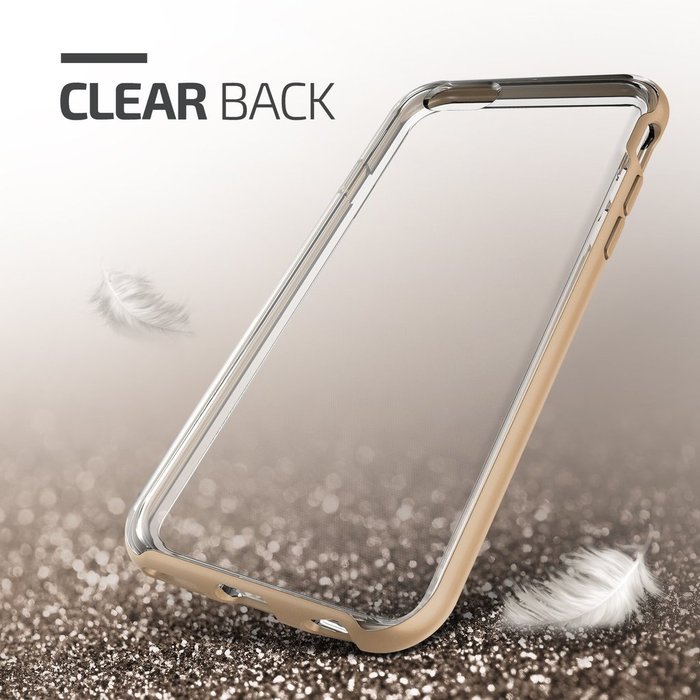 Прозрачный чехол накладка VRS Design Crystal Bumper для iPhone 8 Золото - Изображение 63649