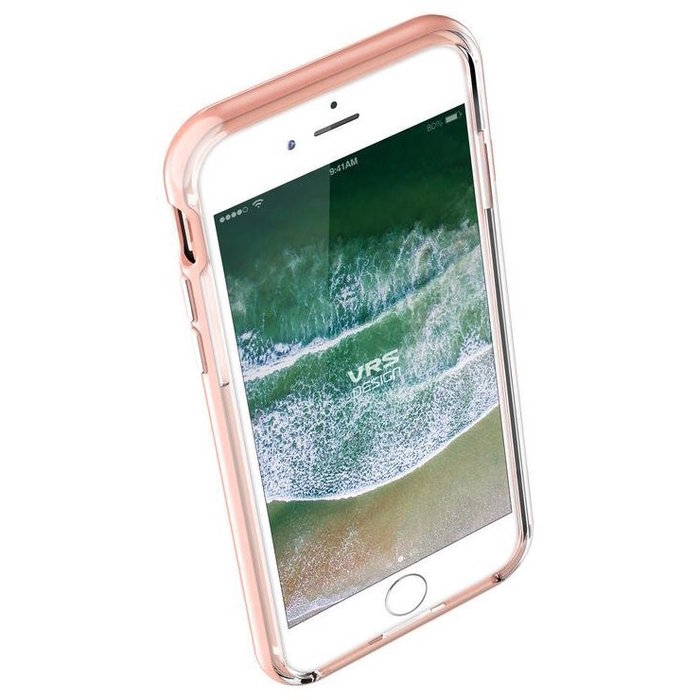 Прозрачный чехол накладка VRS Design Crystal Bumper для iPhone 8 Розовое золото - Изображение 63653